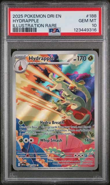 PSA 10 - 2025 POKEMON DRI EN-DESTINED RIVALS #188 HYDRAPPLE ILLUSTRATION RARE