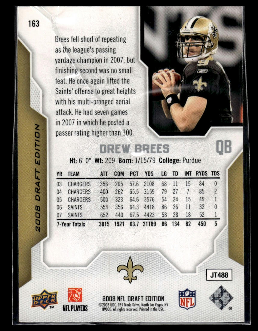 2008 Upper Deck Draft Edition #163 Drew Brees