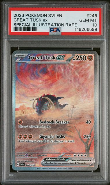 PSA 10 - 2023 POKEMON SVI EN-SCARLET & VIOLET #246 GREAT TUSK ex SPECIAL ILLUSTRATION RARE