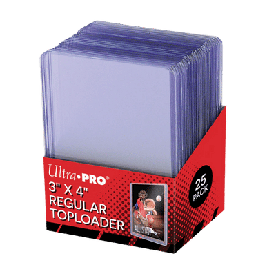 Ultra Pro 3" x 4" Clear Regular Toploaders for Standard Size Trading Cards - 25ct