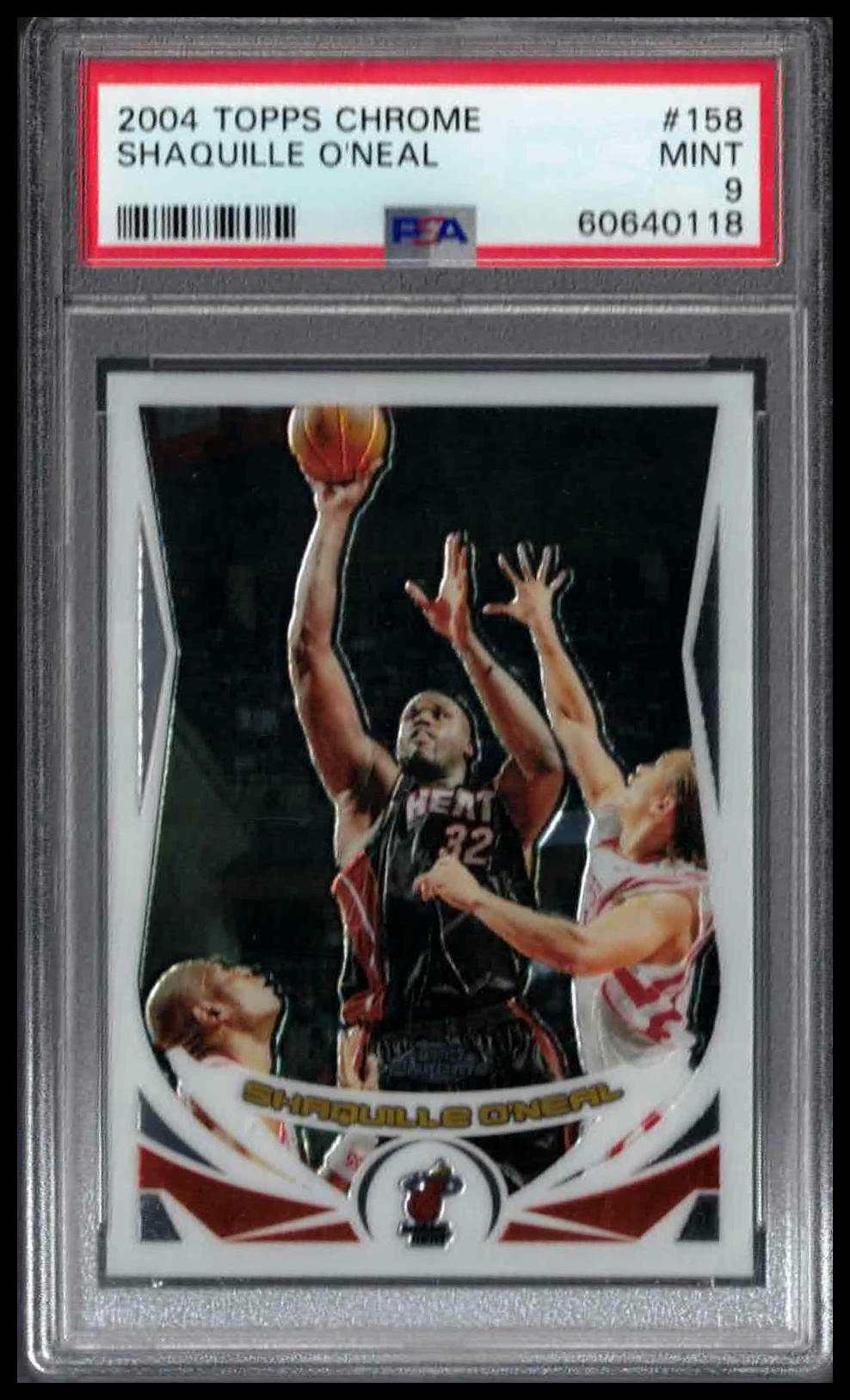 PSA 9 - 2004 TOPPS CHROME #158 SHAQUILLE O'NEAL