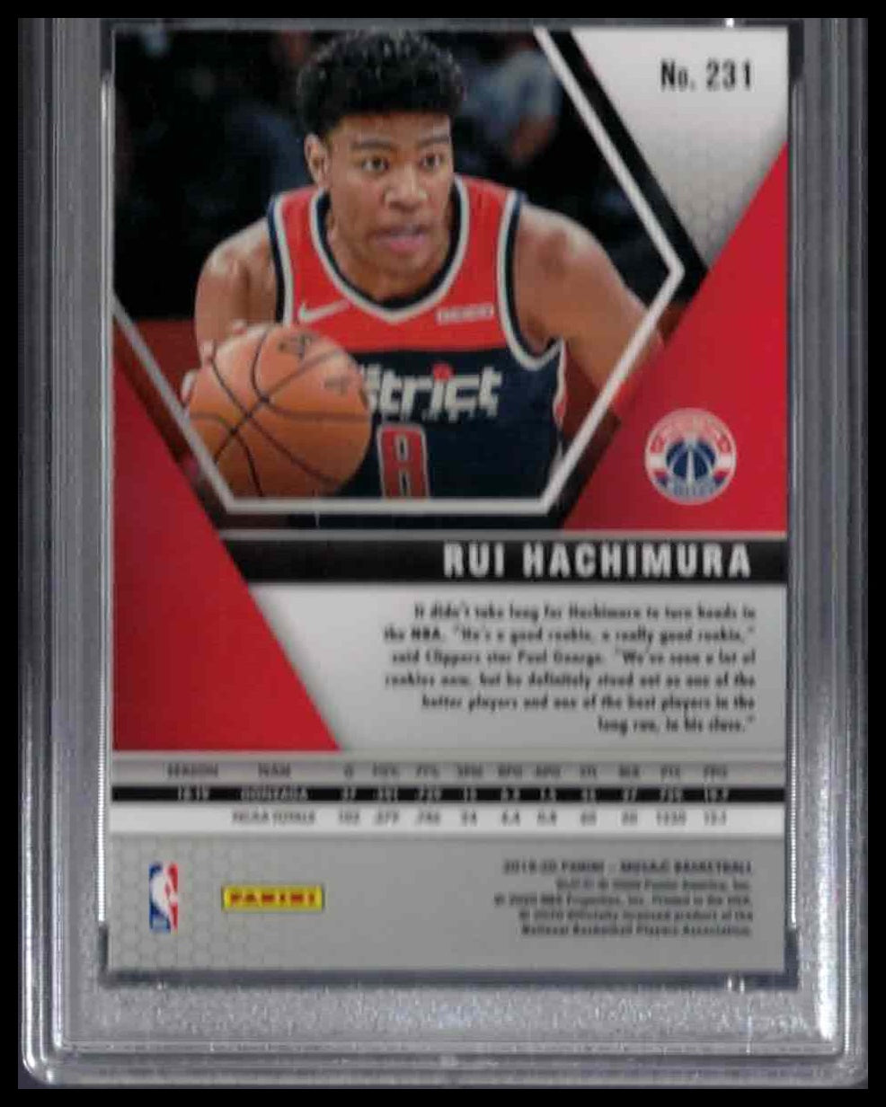 PSA 9 - 2019 PANINI MOSAIC #231 RUI HACHIMURA