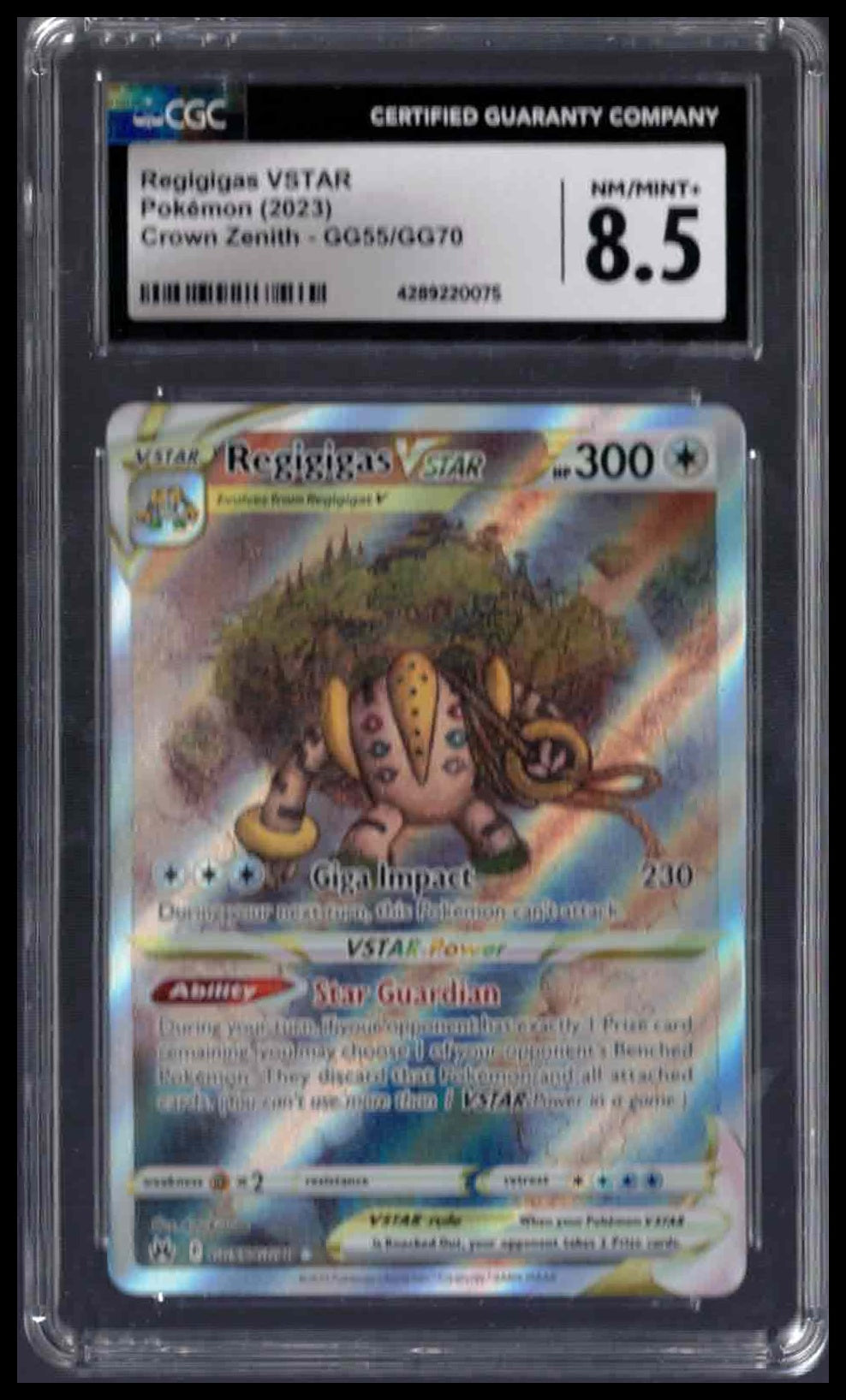 CGC 8.5 - Regigigas VSTAR - 2023 Pokemon - Crown Zenith - #GG55
