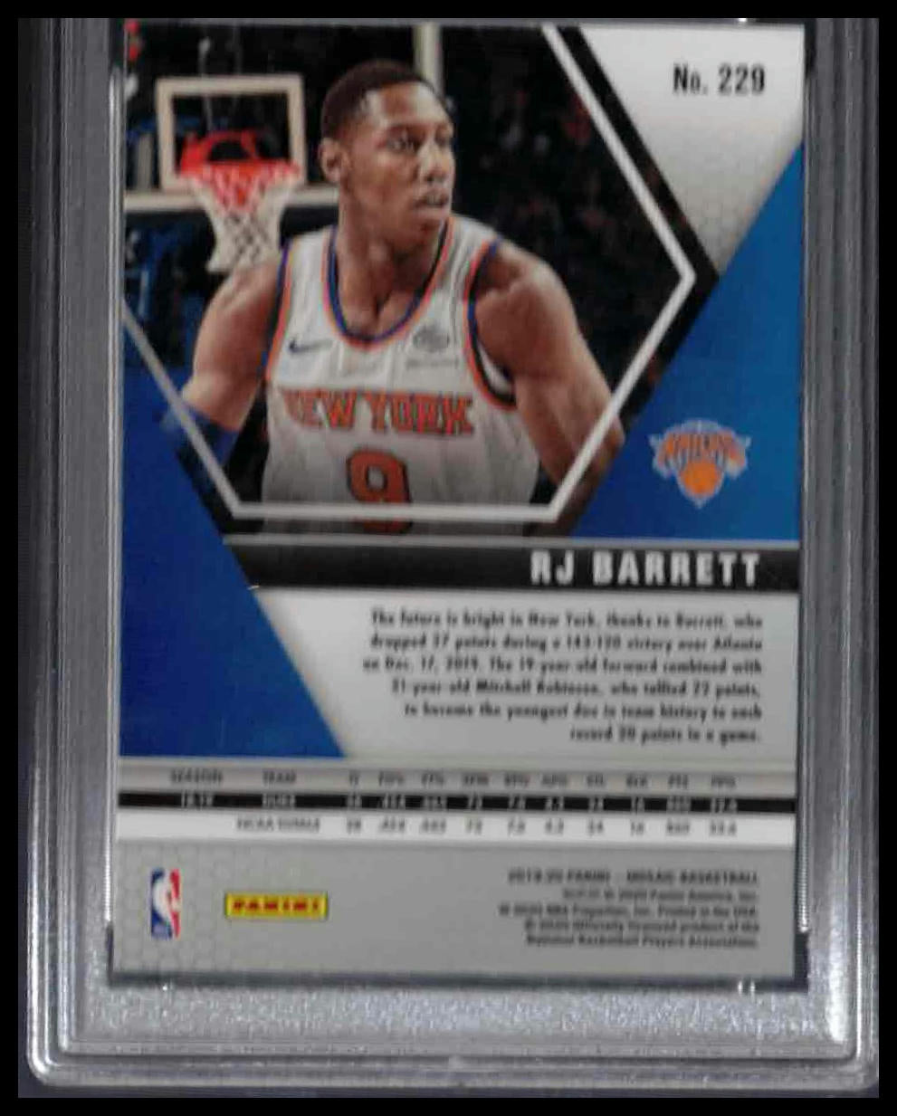 PSA 9 - 2019 PANINI MOSAIC #229 RJ BARRETT