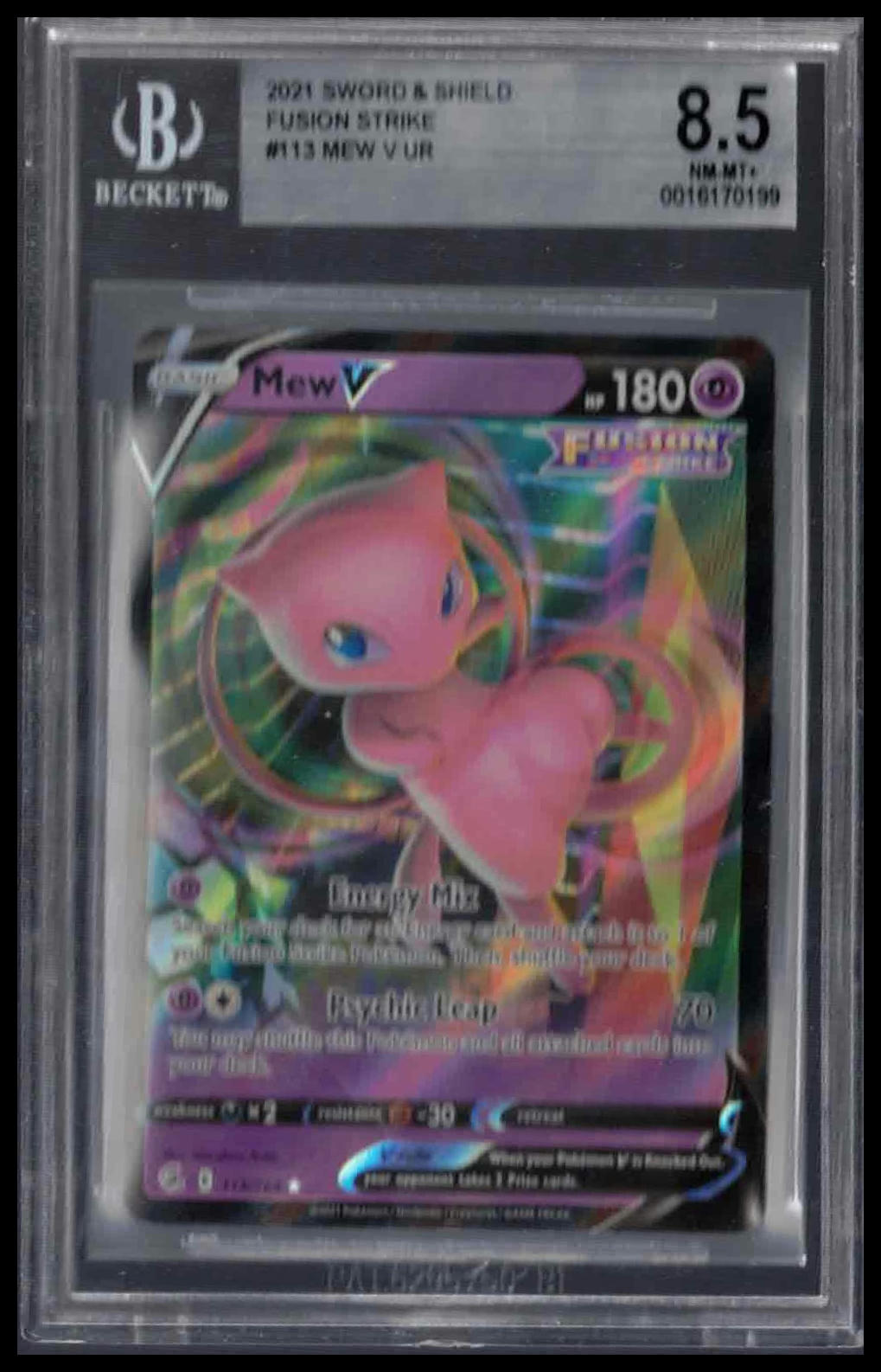 Beckett 8.5 - Mew V (UR) - 2021 Pokemon - Sword & Shield Fusion Strike - #113