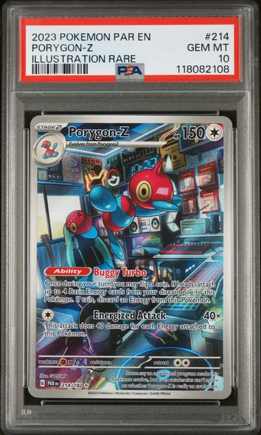 PSA 10 - 2023 POKEMON PAR EN-PARADOX RIFT #214 PORYGON-Z ILLUSTRATION RARE