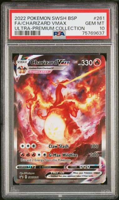 Pokémon SWSH Black Star Promo 2022 #261 Charizard VMAX Ultra‑Premium Collection PSA 10 Gem Mint