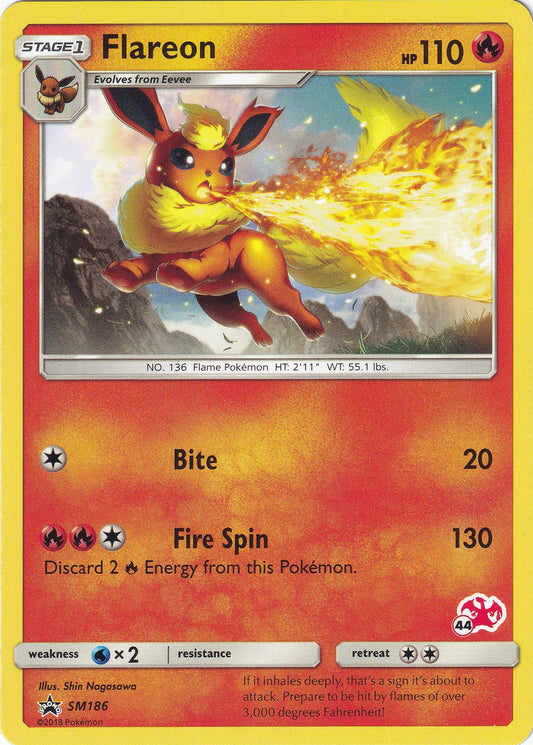 Flareon - SM186 (#44 Charizard Stamped)