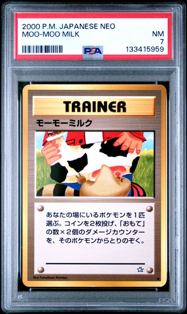 2000 Pokémon Japanese Neo Moo‑Moo Milk PSA 7 Near Mint