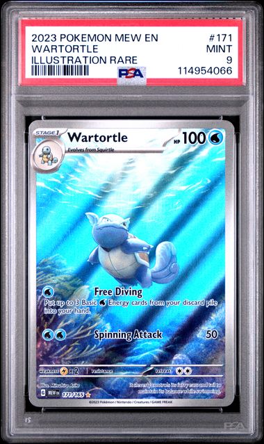 Pokémon 151 (MEW) 2023 #171 Wartortle Illustration Rare PSA 9 Mint