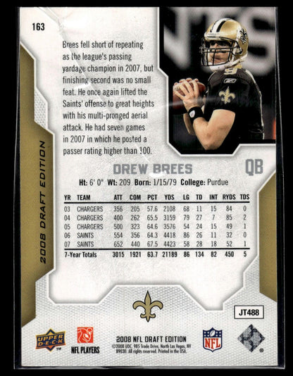 2008 Upper Deck Draft Edition #163 Drew Brees