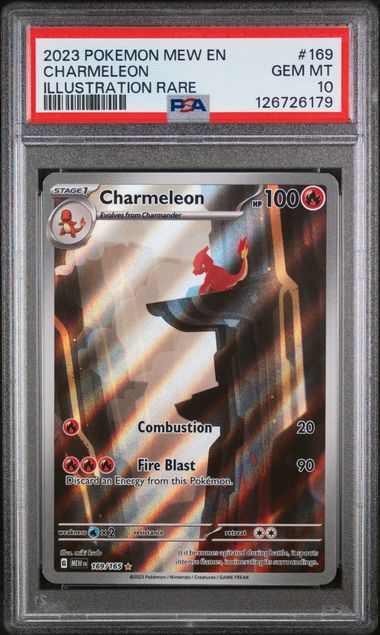 PSA 10 - 2023 POKEMON MEW EN-151 #169 CHARMELEON ILLUSTRATION RARE
