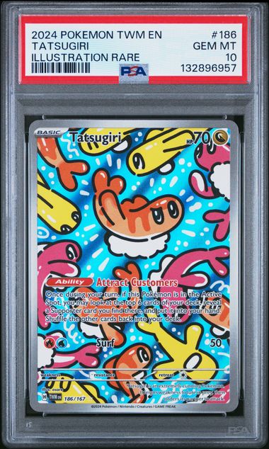 Pokémon Twilight Masquerade 2024 #186 Tatsugiri Illustration Rare PSA 10 Gem Mint