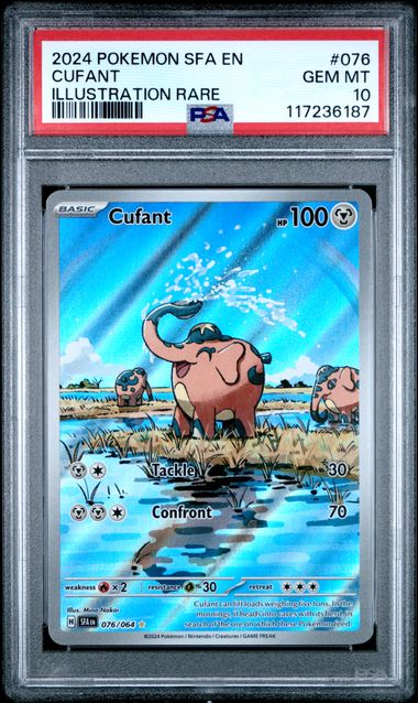 Pokémon Shrouded Fable 2024 #076 Cufant Illustration Rare PSA 10 Gem Mint