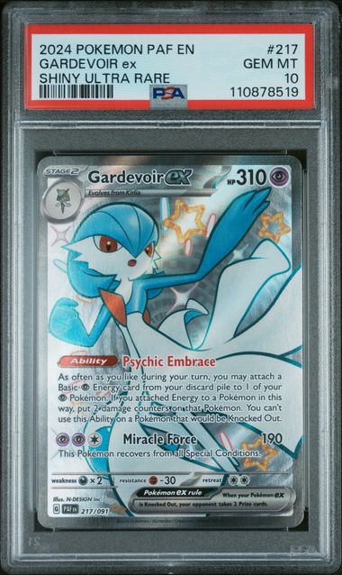 Pokémon Paldean Fates 2024 #217 Gardevoir ex Shiny Ultra Rare PSA 10 Gem Mint