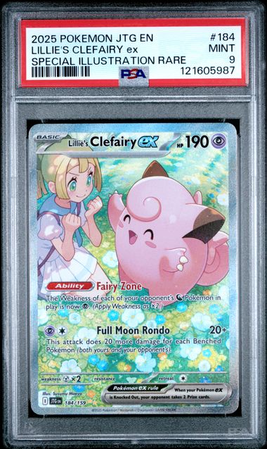 Pokémon Journey Together 2025 #184 Lillie’s Clefairy ex Special Illustration Rare PSA 9 Mint
