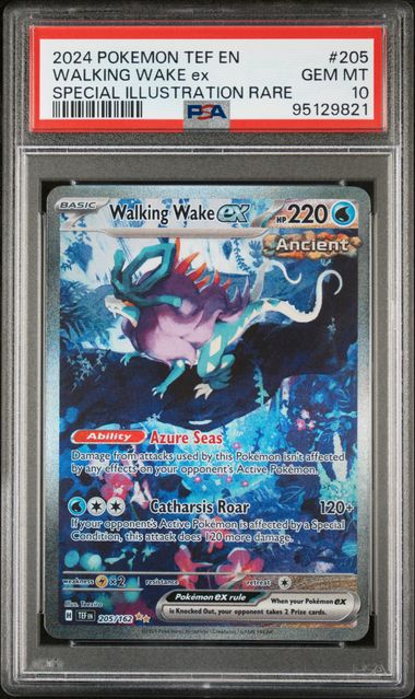 PSA 10 - 2024 POKEMON TEF EN-TEMPORAL FORCES #205 WALKING WAKE ex SPECIAL ILLUSTRATION RARE