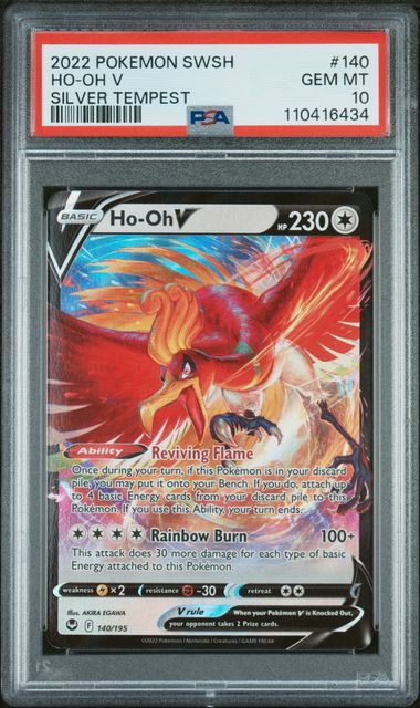 Pokémon Silver Tempest 2022 #140 Ho‑Oh V PSA 10 Gem Mint