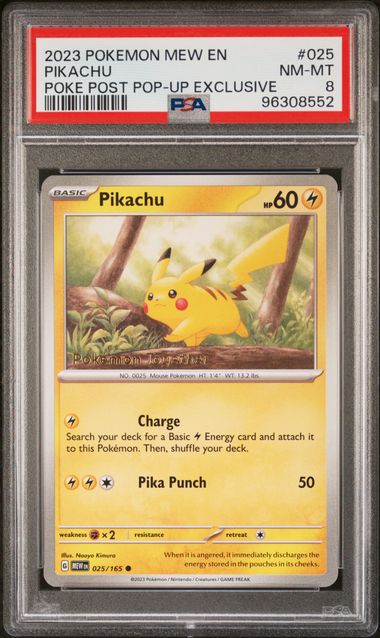 PSA 8 - 2023 POKEMON MEW EN-151 #025 PIKACHU POKEMON TOGETHER