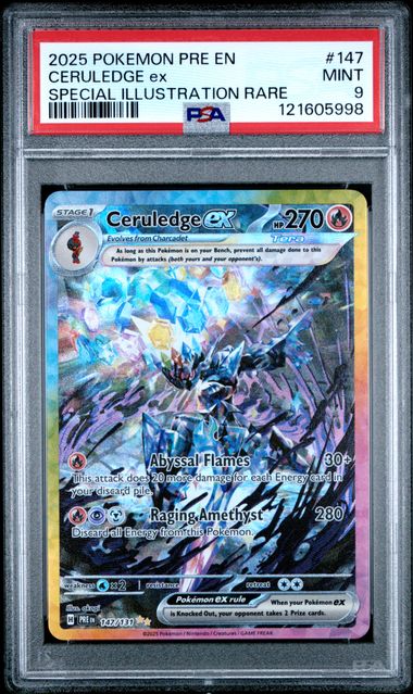 2025 POKEMON PRE EN-PRISMATIC EVOLUTIONS #147 CERULEDGE ex SPECIAL ILLUSTRATION RARE