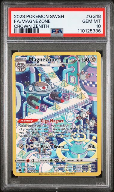 Pokémon Crown Zenith 2023 GG18 Magnezone Full Art PSA 10 Gem Mint