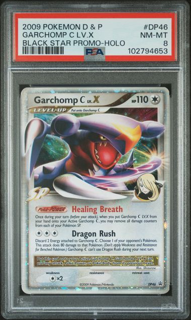 Pokémon DP Black Star Promo 2009 DP46 Garchomp C Lv.X PSA 8 NM‑MT