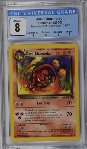 2000 Pokémon Dark Charmeleon #32 Team Rocket CGC 8
