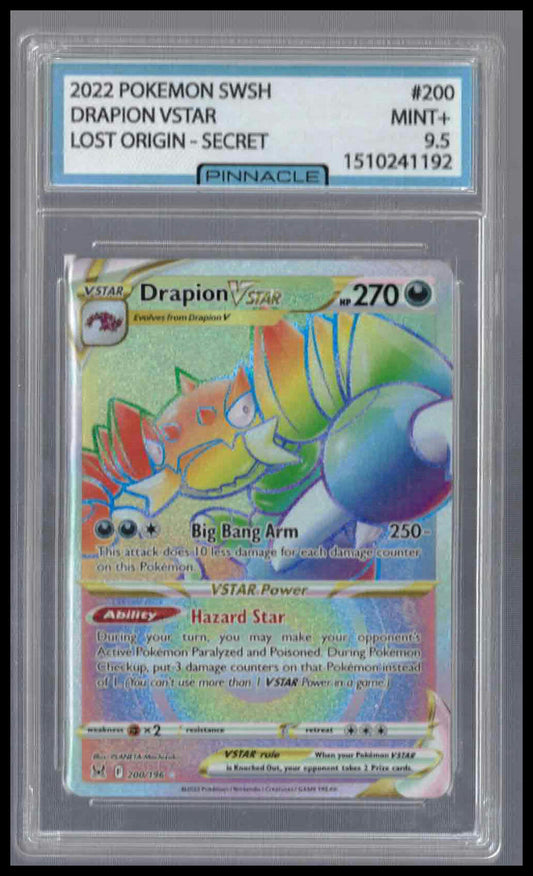 2022 Pokémon Drapion VSTAR #200 Lost Origin Secret Pinnacle 9.5
