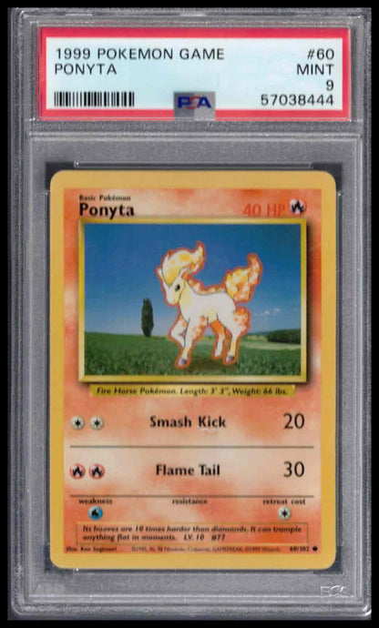 PSA 9 - 1999 POKEMON GAME #60 PONYTA