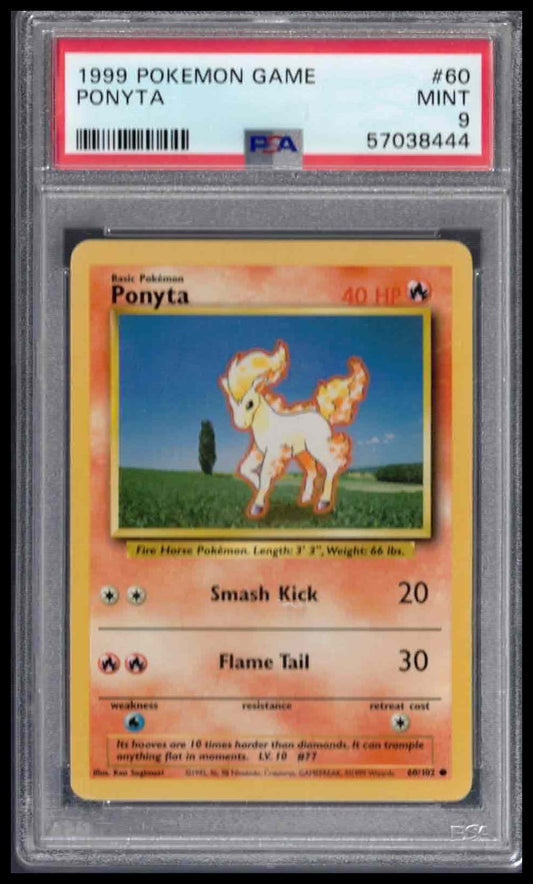 PSA 9 - 1999 POKEMON GAME #60 PONYTA