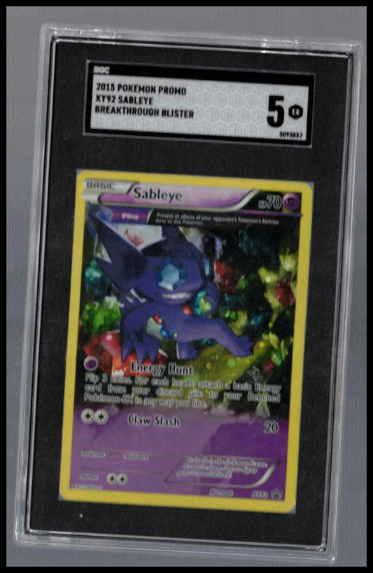 2015 Pokémon Promo XY92 Sableye Breakthrough Blister SGC 5