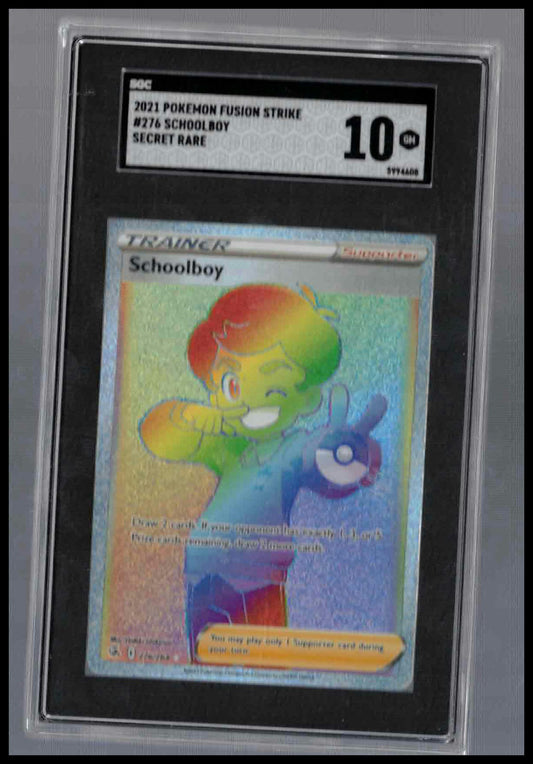 2021 Pokémon Fusion Strike #276 Schoolboy Secret Rare SGC 10