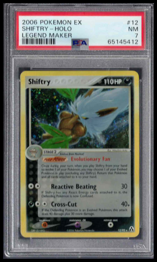 PSA 7 - 2006 POKEMON EX LEGEND MAKER #12 SHIFTRY-HOLO LEGEND MAKER