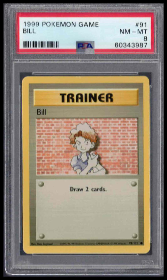 PSA 8 - 1999 POKEMON GAME #91 BILL