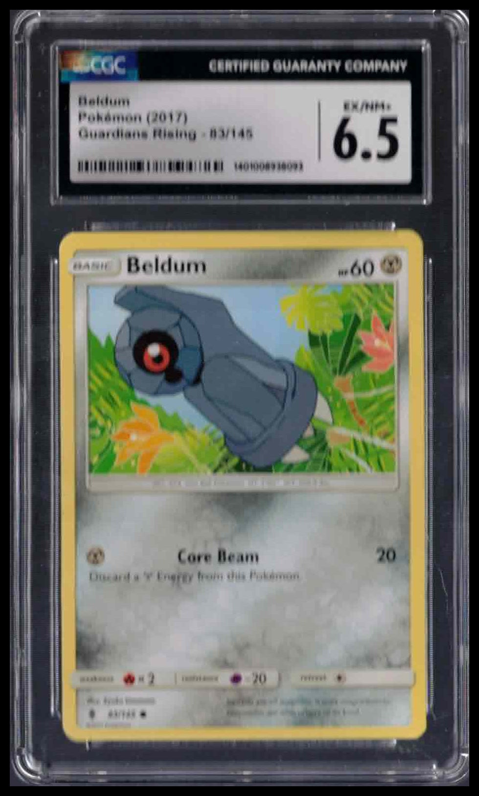 CGC 6.5 Beldum - 2017 Pokemon - Guardians Rising - #83