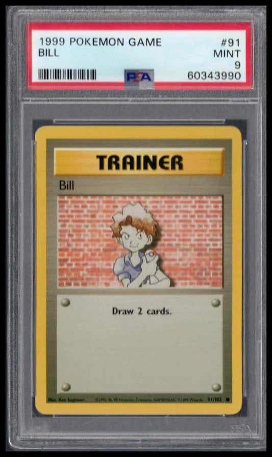 PSA 9 - 1999 POKEMON GAME #91 BILL