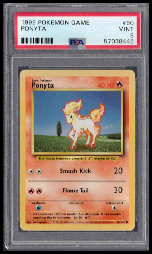 PSA 9 - 1999 POKEMON GAME #60 PONYTA