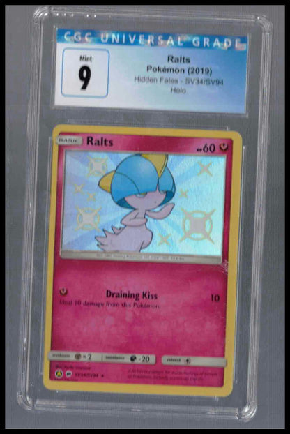 2019 Pokémon Hidden Fates SV34/SV94 Ralts Holo CGC 9