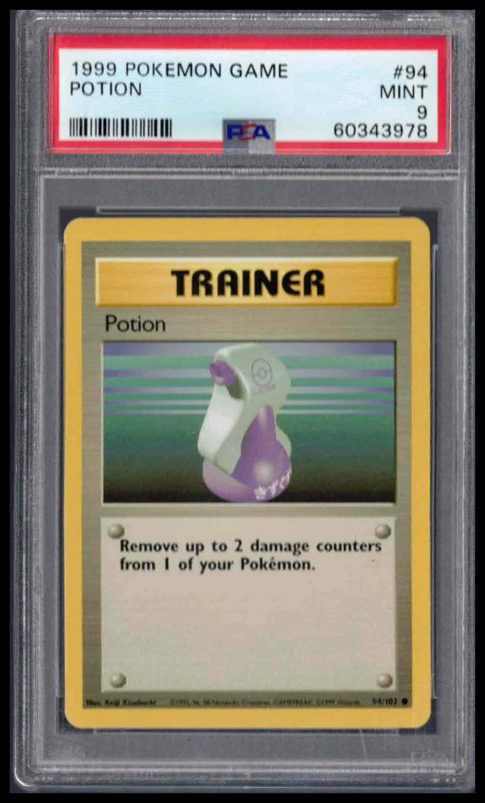 PSA 9 - 1999 POKEMON GAME #94 POTION