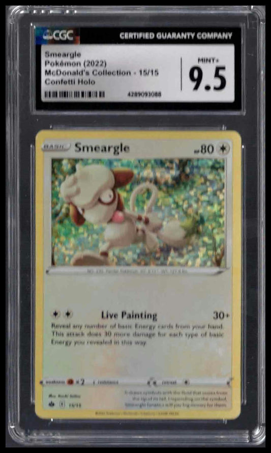 CGC 9.5 - Smeargle (Confetti Holo) - 2022 Pokemon - McDonald's Collection - #15
