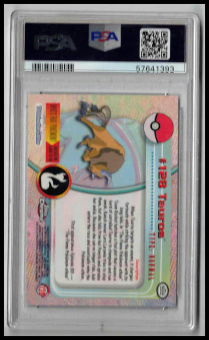 Pokémon Topps Chrome 2000 #128 Tauros PSA 9 Mint
