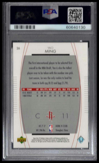 PSA 9 - 2003 SP AUTHENTIC #26 YAO MING