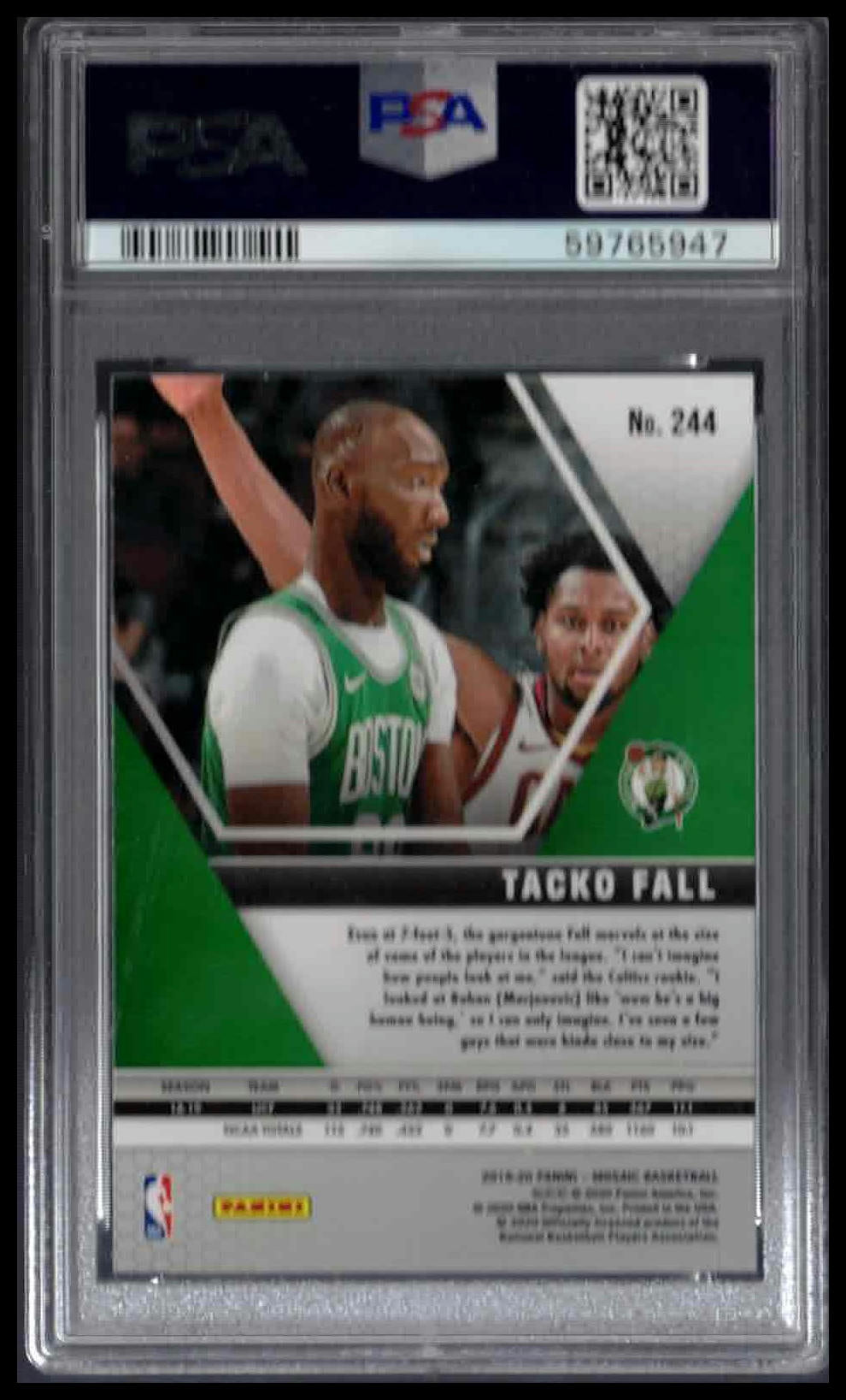 PSA 8 - 2019 PANINI MOSAIC #244 TACKO FALL