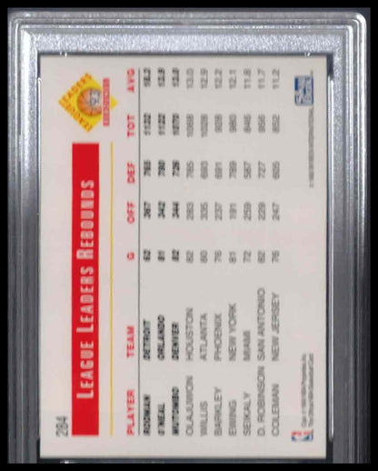 PSA 7 - 1993 HOOPS #284 REBOUNDING LEADERS O'NEAL/RODMAN/MUTOMBO