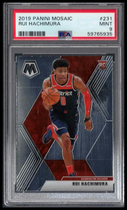 PSA 9 - 2019 PANINI MOSAIC #231 RUI HACHIMURA