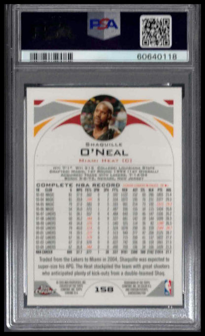 PSA 9 - 2004 TOPPS CHROME #158 SHAQUILLE O'NEAL