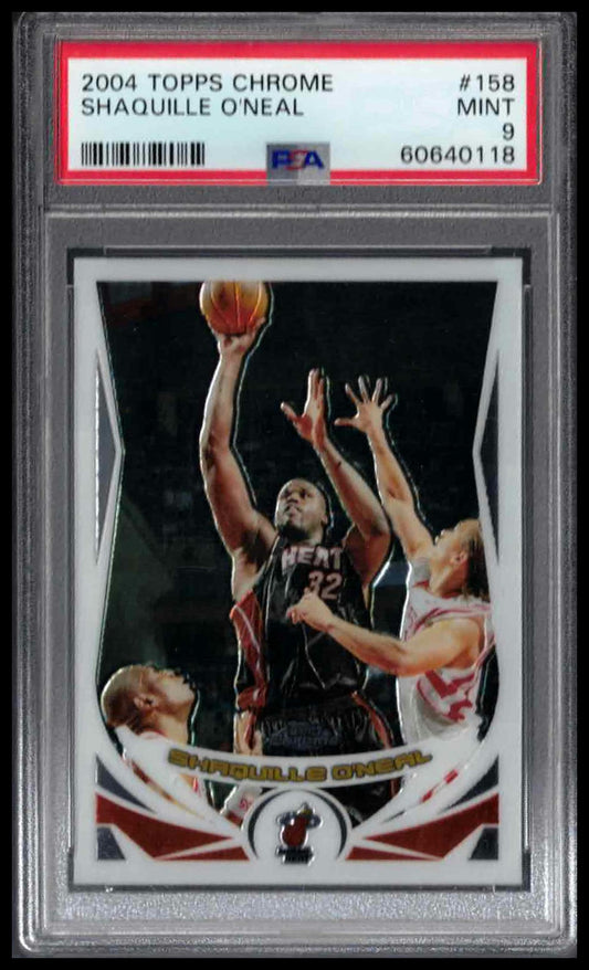 PSA 9 - 2004 TOPPS CHROME #158 SHAQUILLE O'NEAL