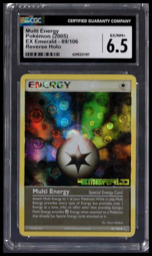CGC 6.5 - Multi Energy (Reverse Holo) - 2005 Pokemon - EX Emerald - #89