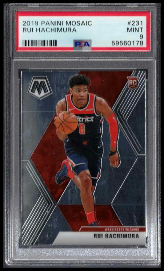 PSA 9 - 2019 PANINI MOSAIC #231 RUI HACHIMURA