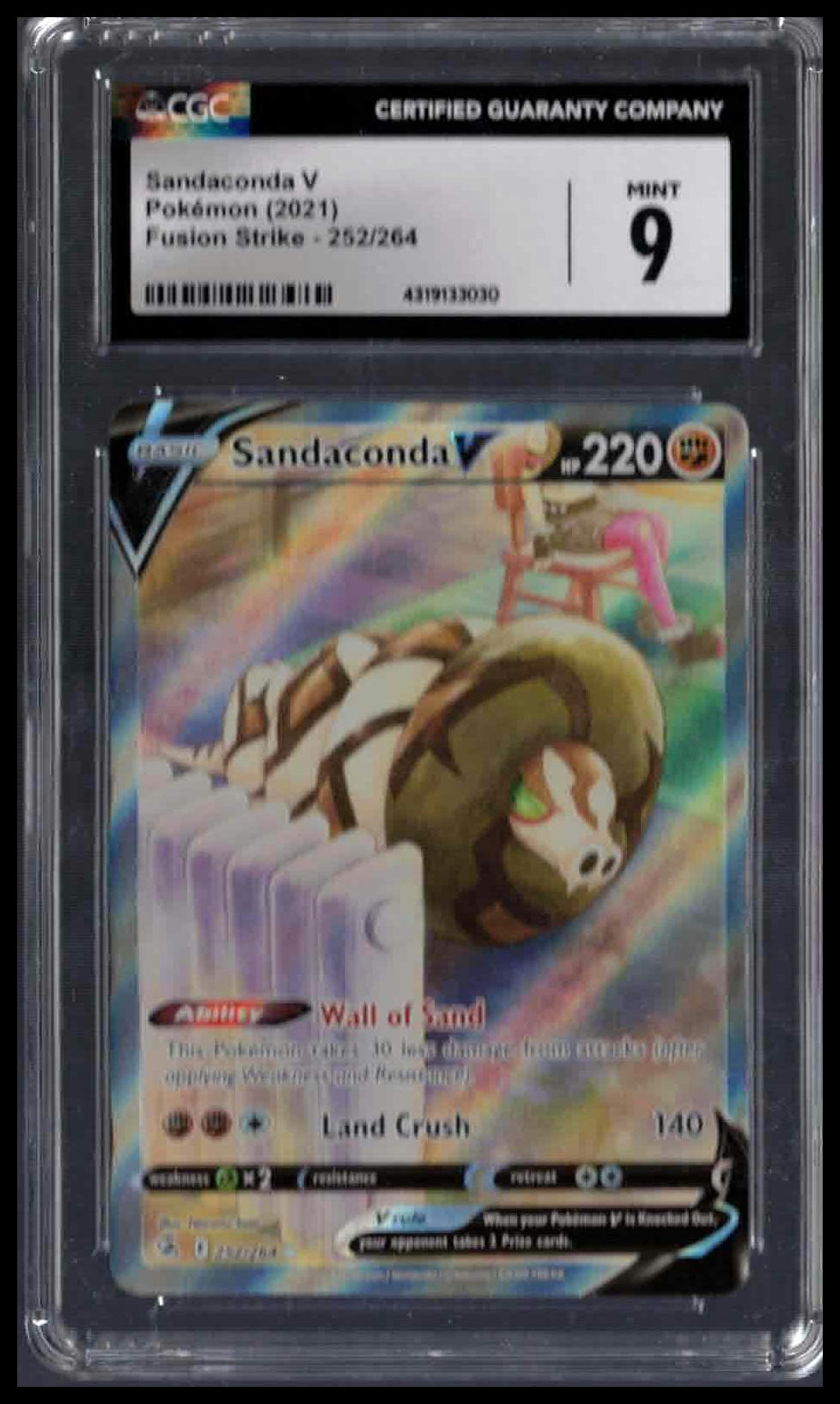 CGC 9 - Sandaconda V - 2021 Pokemon - Fusion Strike - #252